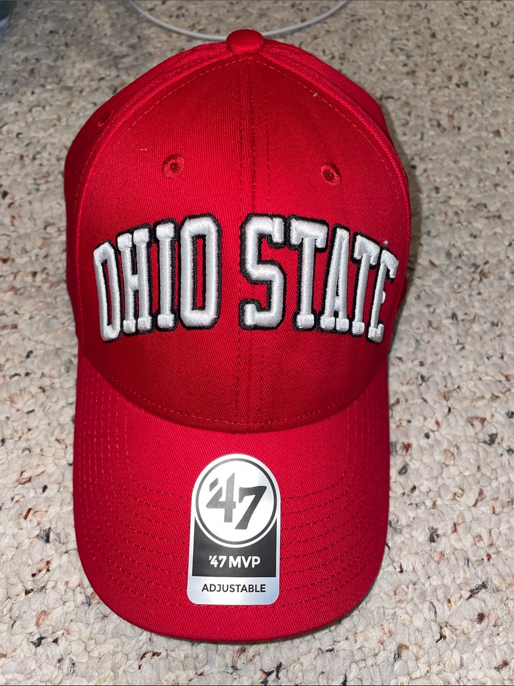 Red Ohio State Embroidered Cap